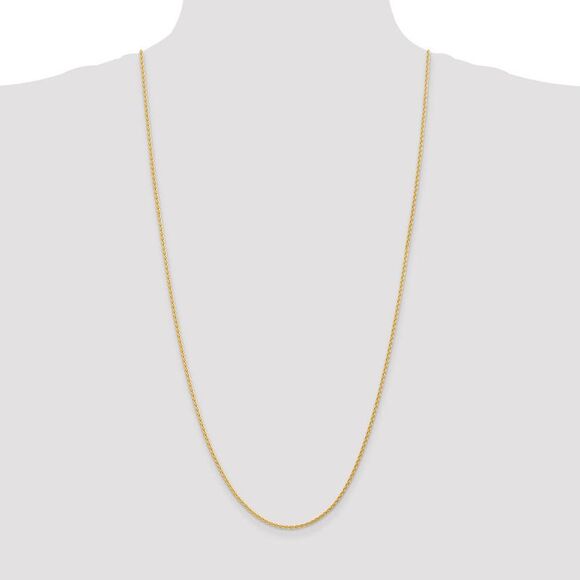 1.75mm, 14k Yellow Gold, Solid Parisian Wheat Chain Necklace, 30 Inch - Picture 2 of 8